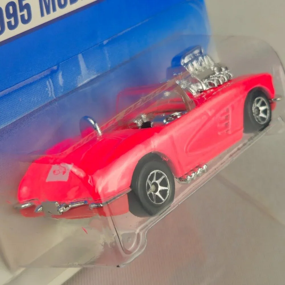 1995 Hot Wheels #341 Model Series 3/12 '58 CORVETTE COUPE‎ Pink Variant (K227)